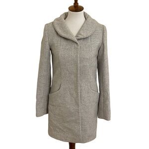 Aritzia Wilfred The Cocoon Coat Wool Cashmere Blend Heather Gray XXS